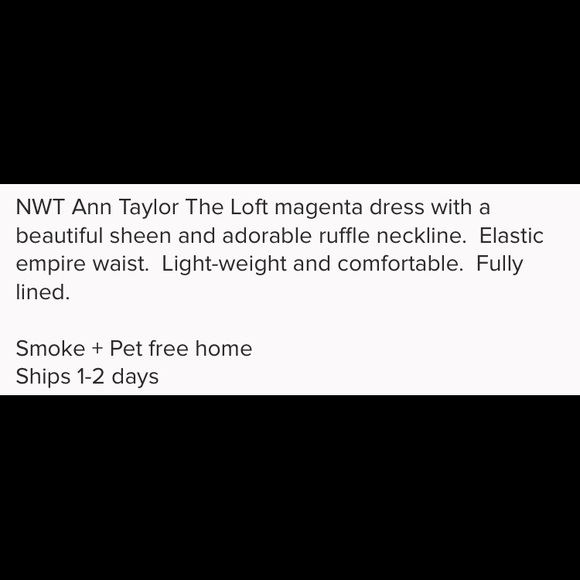 Ann Taylor Loft magenta/purple dress - Picture 5 of 5